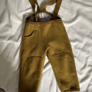 Disana Boiled Wool Dungarees Gold Size 1-2 years